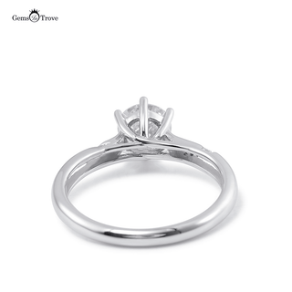 Wavy Insert Moissanite Diamond ring