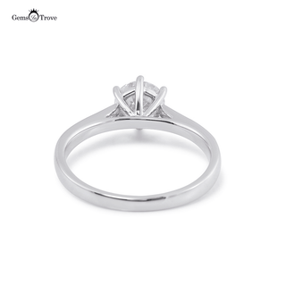Pave Brilliant Cut Moissanite Ring