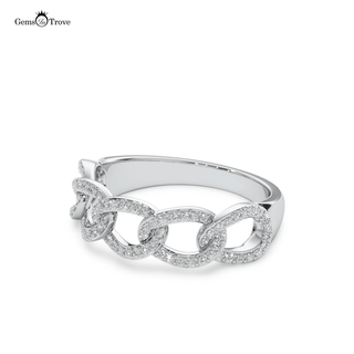 Elegant Diamond Curb Ring