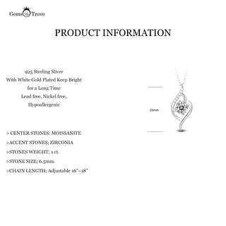 Moissanite timeless simple Pendant Necklace