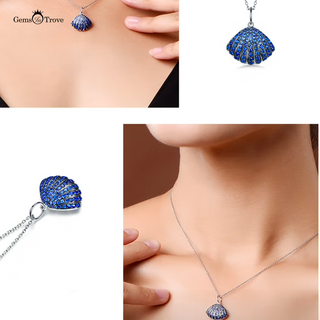 Sapphire Pendant Sea Shell