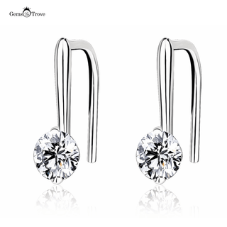 Minimalist Moissanite Dangle Earrings