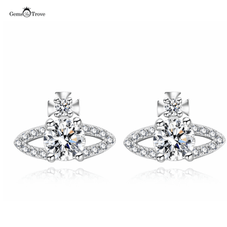 Crowned Eye Moissanite Studs Earrings