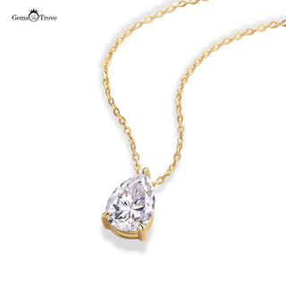 Pear Cut Moissanite Necklace