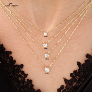 Classic Solitaire Diamond Necklace