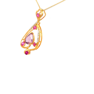 Harmony Spinel Ruby Ribbon Pendant