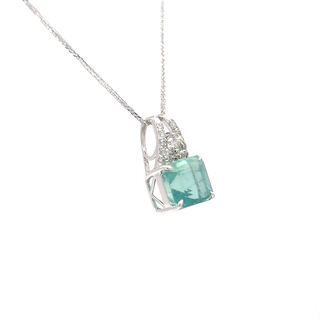 Emerald Cut Green Emerald Pendant