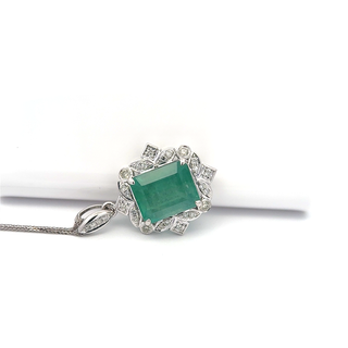 Celeste Verde Emerald Statement Pendant