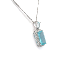 Apatite and Aquamarine Cascade Pendant