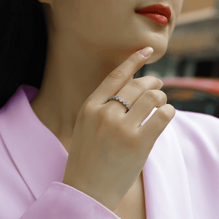 Eternal Shine Moissanite Bezel Infinity