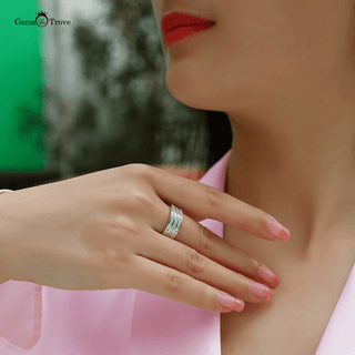 Princess Cut Moissanite Eternity Band