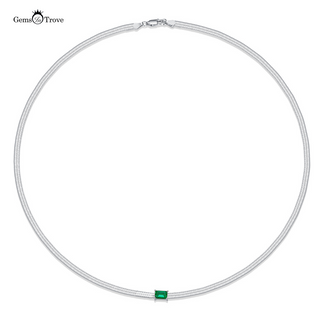 Lab Grown Emerald Necklace Luxury