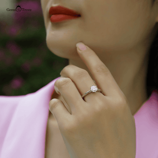Radiant Solitaire Moissanite Ring