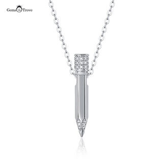 Moissanite Diamond Pen Pendant Necklace