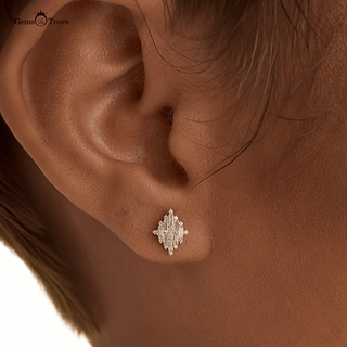 Symmetrical Baguette Diamond Earrings