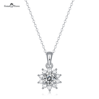 Moissanite Classic Flower Pendant