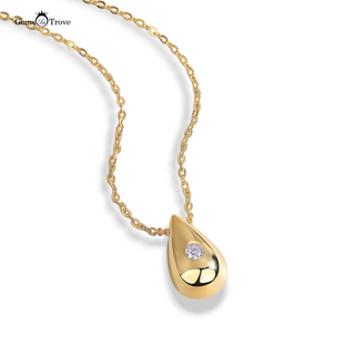 Tear Drop Moissanite Necklace
