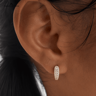 Dazzling Diamond Encrusted Hoops