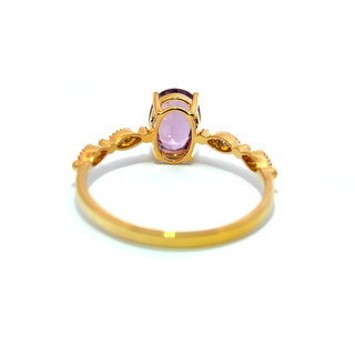 Pink Spinel Classic Solitaire Ring