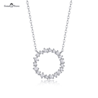 Elegant Moissanite Circle Pendant