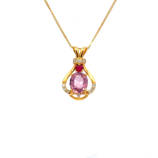 Twilight Purple Spinel Teardrop Pendant