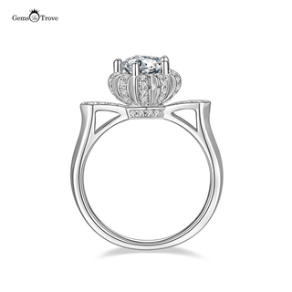 Stylish Floral Moissanite Diamond Ring