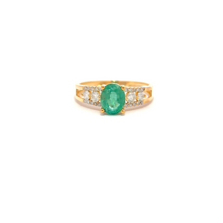 Eternal Verde Emerald Solitaire Ring