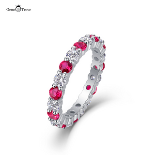 Ruby Wedding Band Elegant Eternity