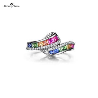 Rainbow Sapphire Ring Delight