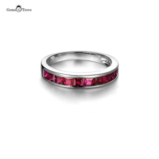 Ruby Wedding Band Half Eternity