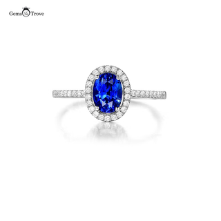 Sapphire Gold Ring Halo Design