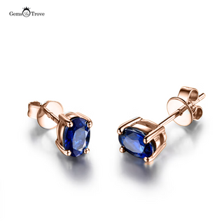 Sapphire Blue 4-Prong Studs