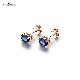 Sapphire Blue 4-Prong Studs