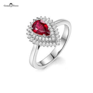 Pear Shaped Ruby Ring
