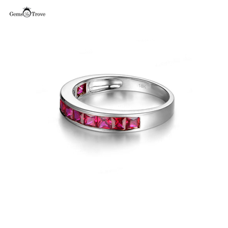Ruby Wedding Band Half Eternity