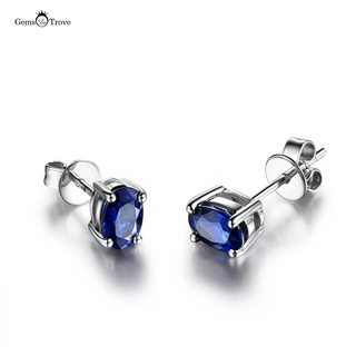 Sapphire Blue 4-Prong Studs