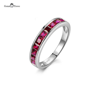 Ruby Wedding Band Half Eternity