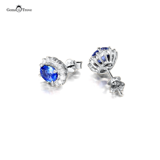 Oval Sapphire Earrings Stud
