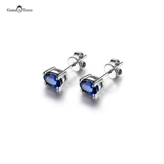 Sapphire Blue 4-Prong Studs
