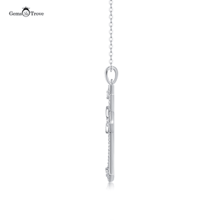 Modern Moissanite Cross Pendant