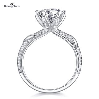 Radiant Moissanite Blossom Ring