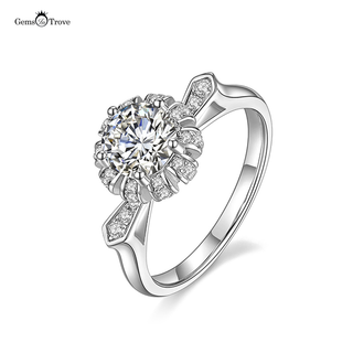 stylish Floral moissanite diamond ring