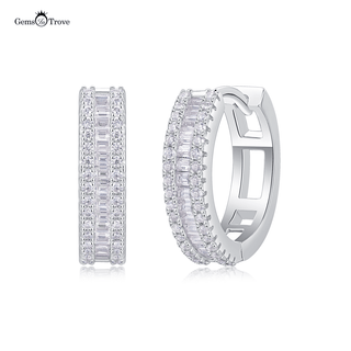 Elegant Moissanite Hoop Earrings