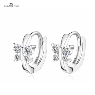 Butterfly Hoop moissanite earrings