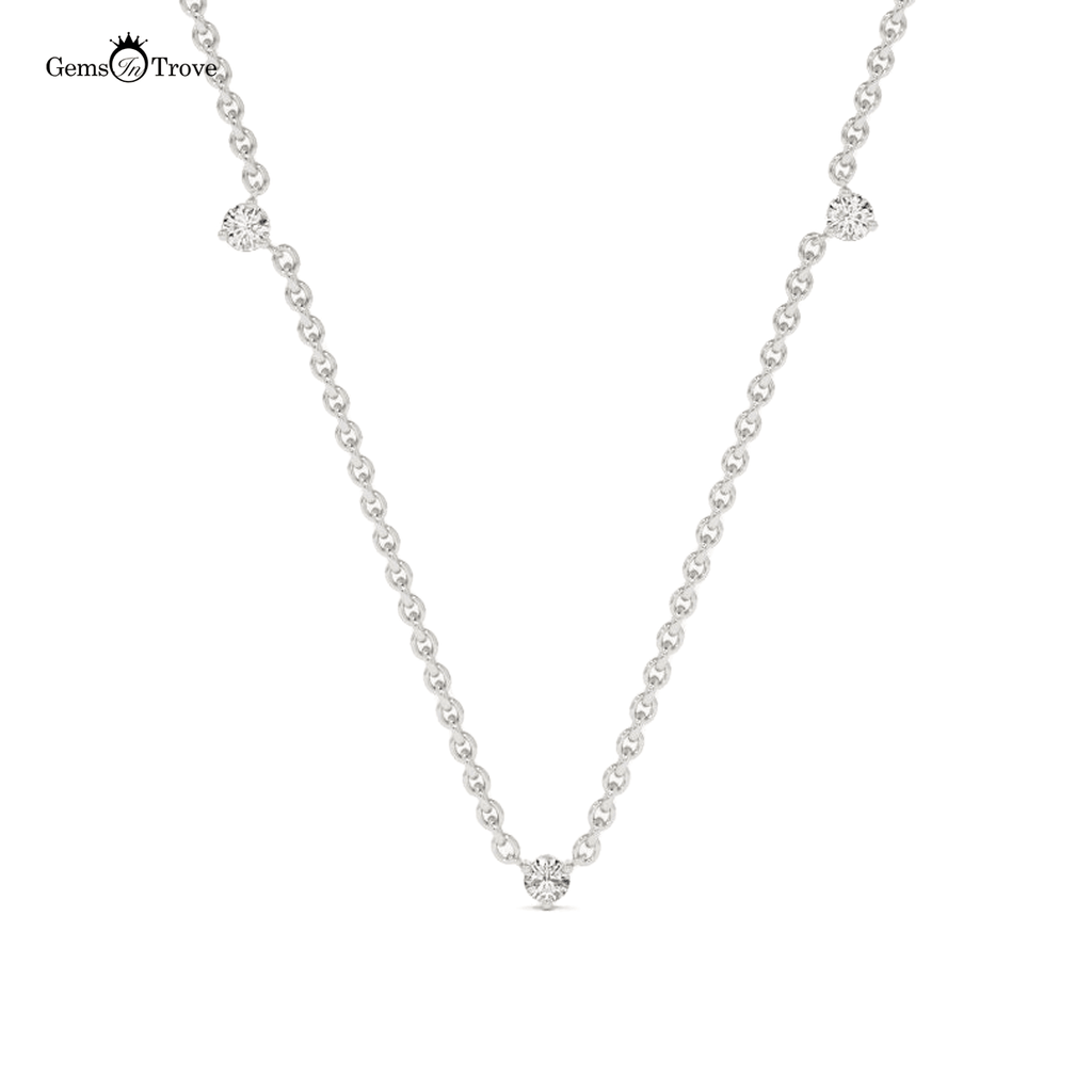Diamond Embedded Gold Chain Necklace – Gems In Trove