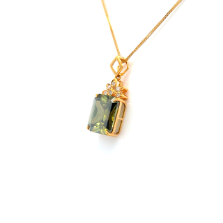 Brilliant Sphene Fire Pendant