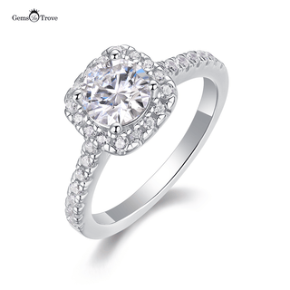 Radiant Halo Pavé Moissanite Ring