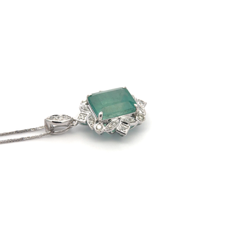 Celeste Verde Emerald Statement Pendant