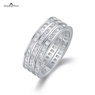 Princess Cut Moissanite Eternity Band