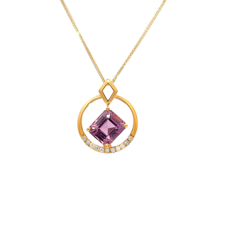 Midnight Spinel Emerald-Cut Pendant